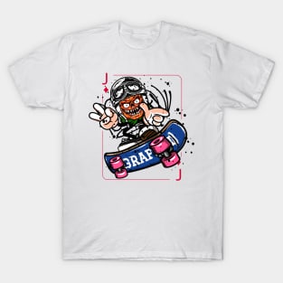 Jack Playing Card with Skateboard Graffiti Street Art T-Shirt